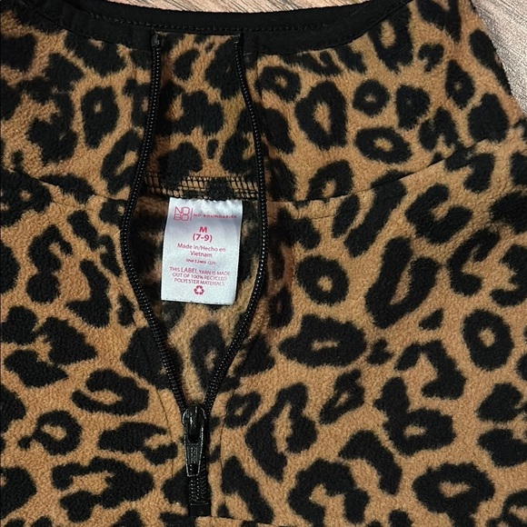 Leopard Print Fleece Pullover - Picture 3 of 4